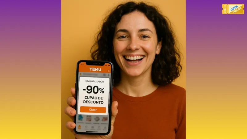 Cupão Temu | Desconto 90% OFF + Frete Grátis